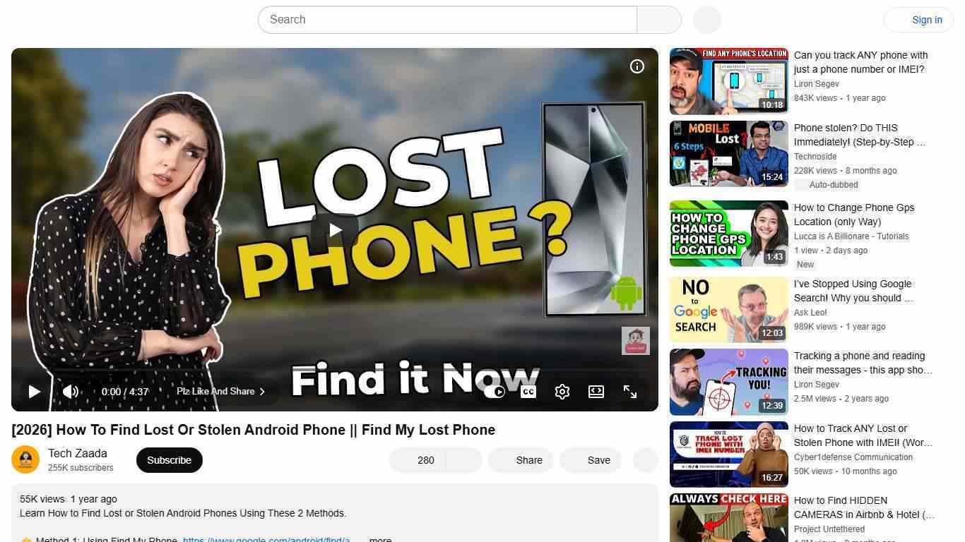 [2026] How To Find Lost Or Stolen Android Phone || Find My Lost Phone - YouTube